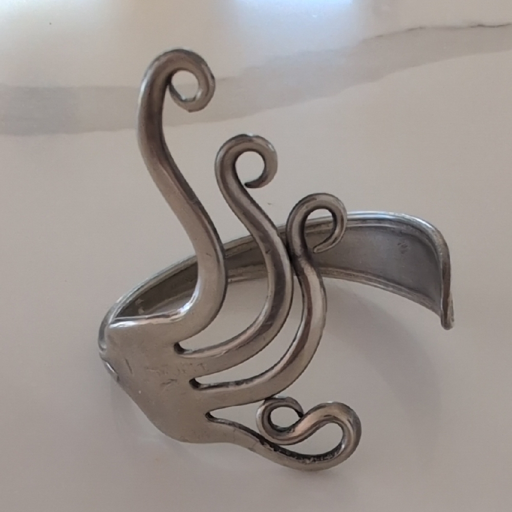 Silver Swirl Adjustable Bracelet